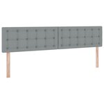 vidaXL Lit avec rangement et matelas Gris clair 200 x 200 cm Velours