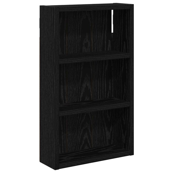 vidaXL Armoire murale de salle de bain Chêne Noir 30 x 10 x 50 cm