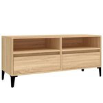 vidaXL Meuble TV chêne sonoma 100x34 5x44 5 cm bois d'ingénierie