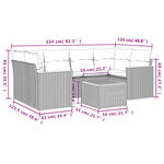 vidaXL Salon de jardin 7 Pièces avec coussins noir résine tressée