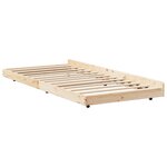 vidaXL Cadre de lit Marron 90 x 200 cm Bois de pin massif