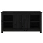 vidaXL Meuble TV Noir 103x36 5x52 cm Bois de pin massif