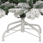 vidaXL Sapin de Noël artificiel à charnières avec neige floquée 210 cm
