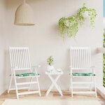 vidaXL Coussins de chaise lot de 2 motif de feuilles 50x50x4 cm tissu