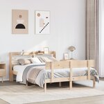 vidaXL Cadre de lit sans matelas 135x190 cm bois de pin massif