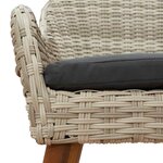 vidaXL Chaise de jardin 2 Pièces Gris clair 55 x 62 5 x 82 cm polyrotin