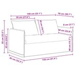 vidaXL Canapé Taupe 156 x 82 x 85 cm tissu