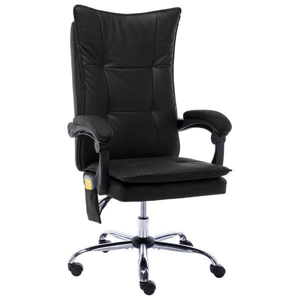 Chaise fauteuil siège de bureau informatique étude de massage similicuir noir 02_0024019