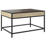 vidaXL Table basse avec LED infini chêne sonoma 70x50x41 cm