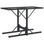 vidaXL Ensemble de bistro 3 Pièces avec coussins noir résine tressée