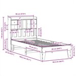 vidaXL Cadre de lit sans matelas blanc 90x190 cm bois de pin massif