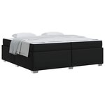 vidaXL Cadre de lit avec matelas Noir 200 x 200 cm tissu