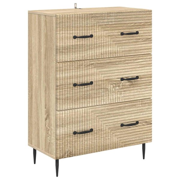 vidaXL Armoire à tiroirs Chêne Sonoma 66 x 34 5 x 89 5 cm