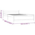 vidaXL Cadre de lit sans matelas blanc bois massif 140x200 cm