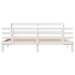 vidaXL Cadre de lit avec tête de lit sans matelas blanc 180x200 cm