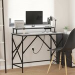 vidaXL Bureau Sonoma gris 100 x 50 x 86.5 cm Bois d'ingénierie