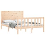 vidaXL Cadre de lit sans matelas bois de pin massif