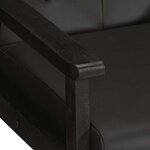vidaXL Fauteuil noir cuir véritable