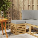 vidaXL Banc de Jardin Bois d'Acacia Massif Blanc