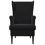 vidaXL Fauteuil Noir Velours