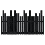 vidaXL Tête de lit murale Noir 146 5x3x80 cm Bois massif de pin