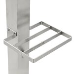 vidaXL Colonne à eau de jardin carrée Acier inoxydable 95 cm