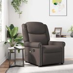 vidaXL Fauteuil de massage Marron Similicuir brillant
