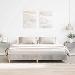 vidaXL Cadre de lit sans matelas gris béton 200x200 cm bois ingénierie