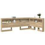 vidaXL Tête de lit de rangement Chêne Sonoma 120 cm Bois d'ingénierie