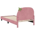 vidaXL Cadre de lit pour enfants avec tête de lit Rose 90 x 190 cm