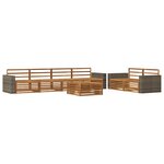 vidaXL Ensemble de canapés d'extérieur 7 pc Naturel