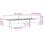 vidaXL Cadre de lit sans matelas noir 75x190 cm bois ingénierie