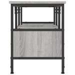 vidaXL Meuble TV sonoma gris 100x35x45 cm bois d'ingénierie et fer