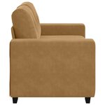 Canapé Loveseat vidaXL Marron 120 cm Velours