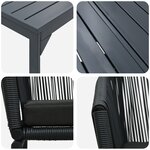 vidaXL Ensemble de salle à manger de jardin 7 pièces avec coussins en poly rotin noir