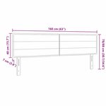 vidaXL Tête de lit avec tête de lit Gris foncé 160 cm Cuir synthétique