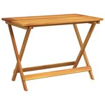 vidaXL Table pliable de jardin 90x52 5x65 cm bois d'acacia solide