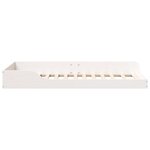 vidaXL Cadre de lit surélevé Blanc 90 x 190 cm Bois massif en pin