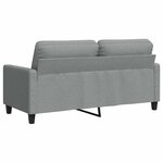 vidaXL Canapé à 2 places Gris clair 140 cm Tissu