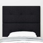 vidaXL Tête de lit réglable en hauteur Noir 80 cm tissu