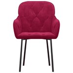 vidaXL Chaises à manger lot de 2 Rouge bordeaux Velours