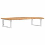 vidaXL Étagère de vasque murale acier et bois de chêne massif