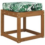 vidaXL Coussin de Siège d'Extérieur Motif feuille 40 x 40 x 8 cm