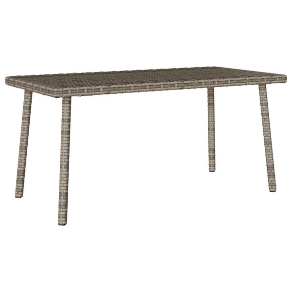VidaXL Table basse de jardin rectangulaire gris 80x40x37 cm rotin