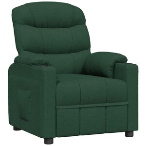 vidaXL Fauteuil inclinable Vert foncé Tissu