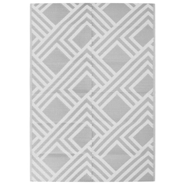 vidaXL Tapis d'extérieur ARAKIL gris 140 x 200 cm PP