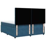 vidaXL Sommier à lattes de lit et matelas Bleu foncé 180x200cm Velours