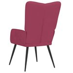 vidaXL Chaise de relaxation Rouge bordeaux Velours