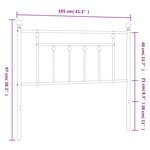 vidaXL Tête de lit métal blanc 100 cm