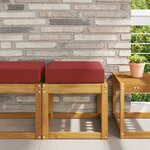 vidaXL Coussin de Siège d'Extérieur Bordeaux 40 x 40 x 8 cm